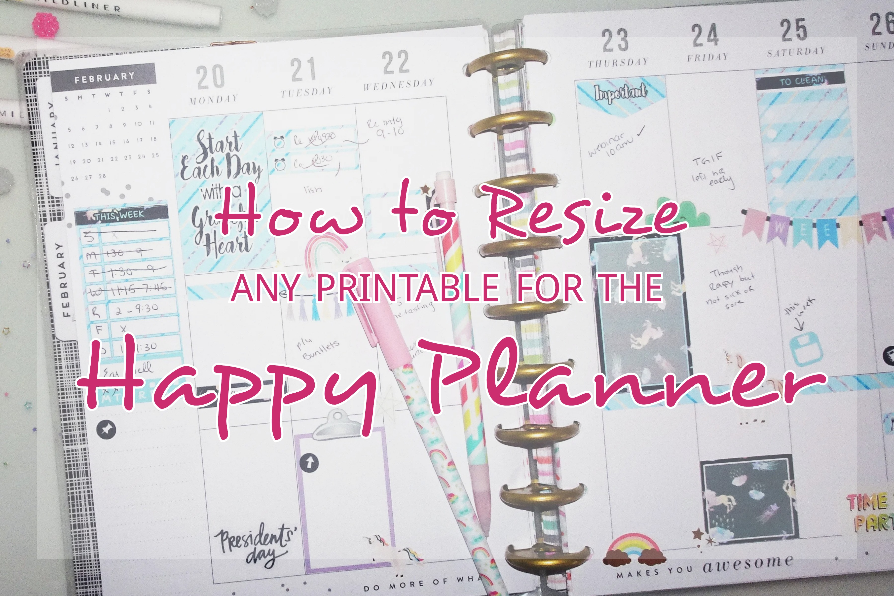 Resize Printables for the Classic Happy Planner - Planning Inspired