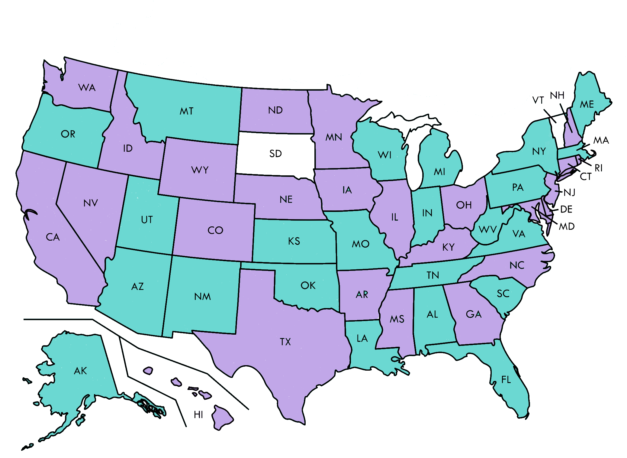 Patriotic-US-Map-Coloring-Page