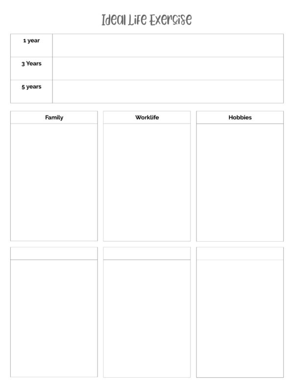 Ideal Life Exercise + Printable - Hello Shouho