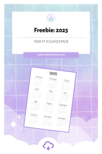 Freebie 2025 Year at a glance