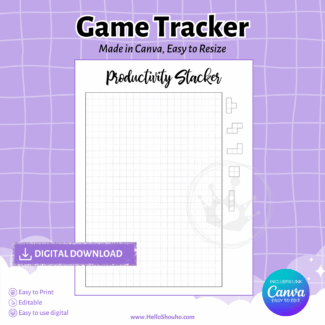 Tetris Style Game Tracker Insert