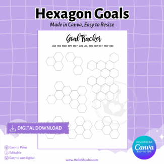 Hexagon Goal Tracker Insert