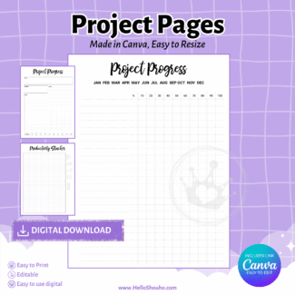 Project Planning Inserts - 3 pages