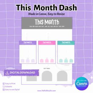 Monthly Dashboard Inserts