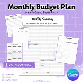 Monthly Budget Sheets