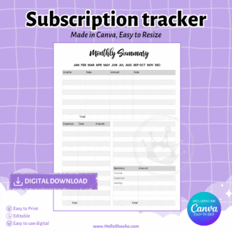 Subscriptions Tracker