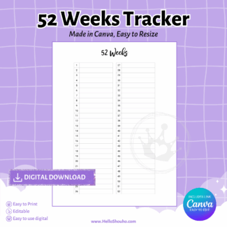 52 Weeks Tracker