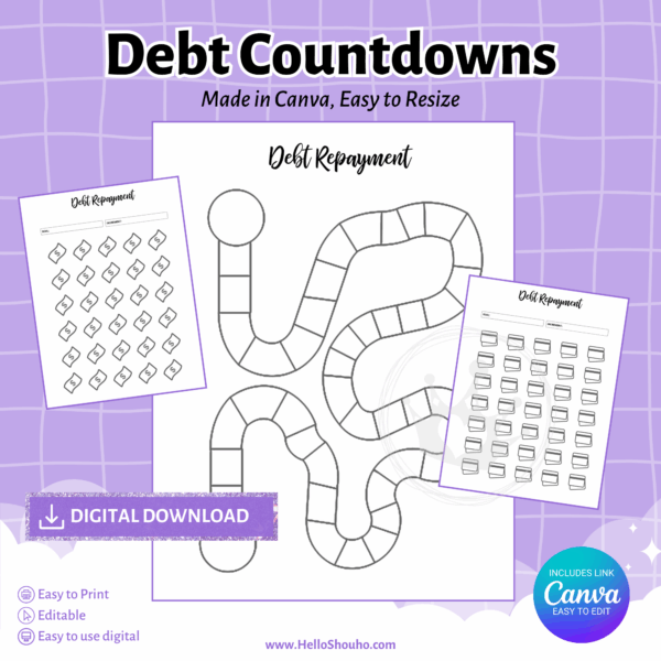 Debt Game Board and Debt Repayment Trackers
