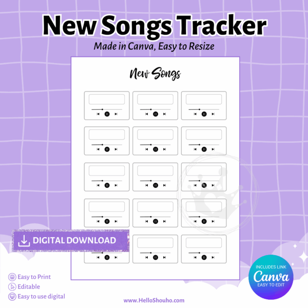 New Music, Songs Tracker