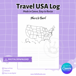 Travel Map USA Insert