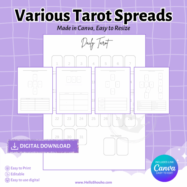 Tarot Spread Inserts