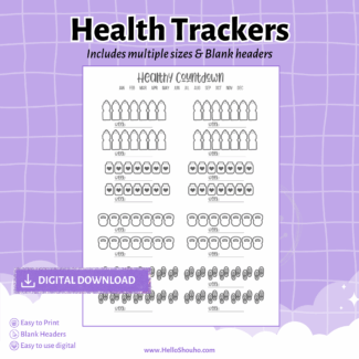 Week of Healthy Habits CYO Countdown Tracker