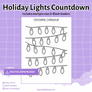 25 Christmas Lights CYO Countdown Tracker