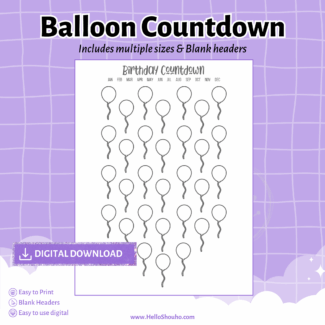 31 Balloons CYO Countdown Tracker