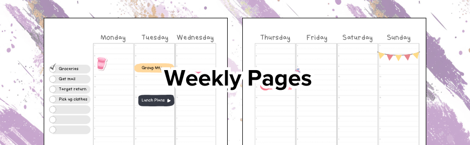 Undated hourly Planner A+ content